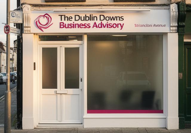 The Dublin Downs Business Advisory office at 1 Bianconi Avenue in Clondalkin, South Dublin, a welcoming storefront for business advisory consultations